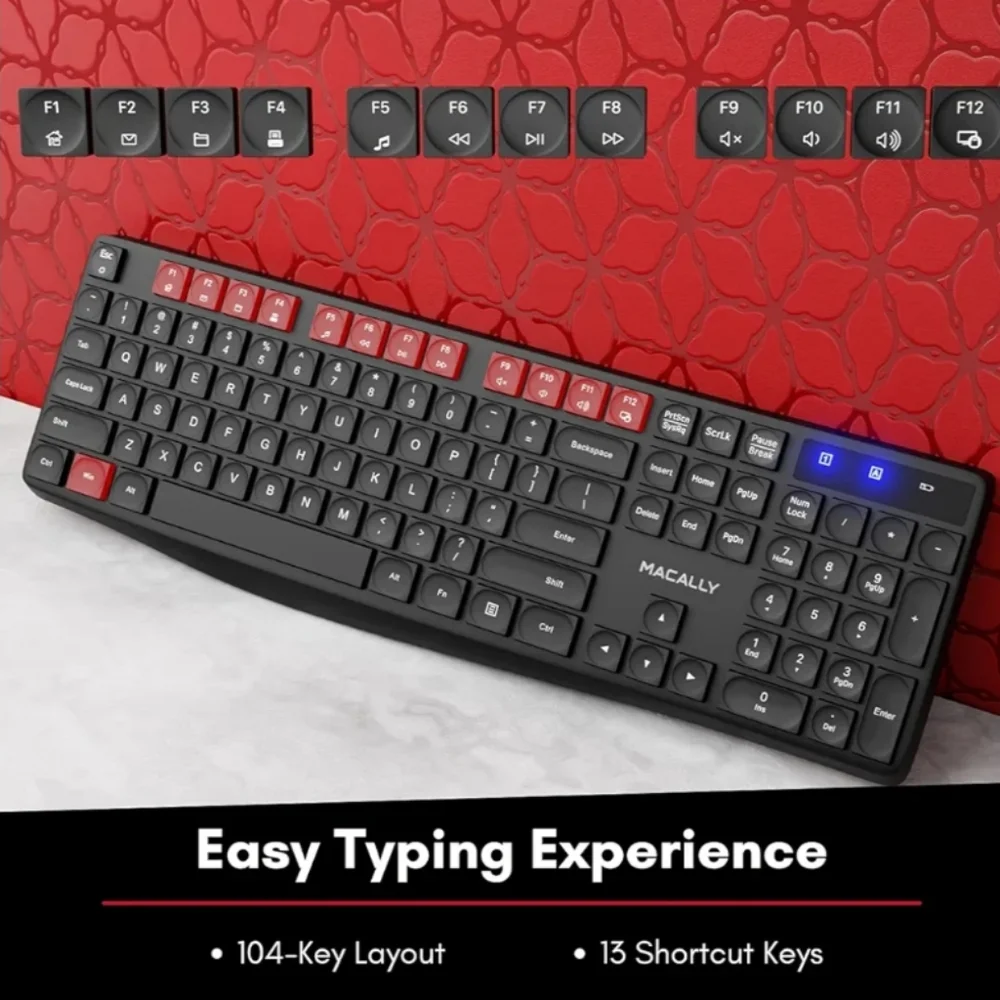 BRAND NEW QR-90 Black Wireless Keyboard and Mouse Combo 2.4G